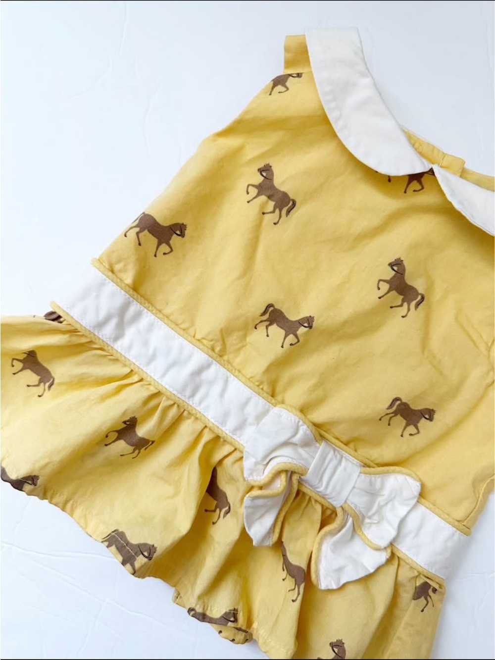 Janie and Jack Marigold Horse Print Top 6-12 Mos